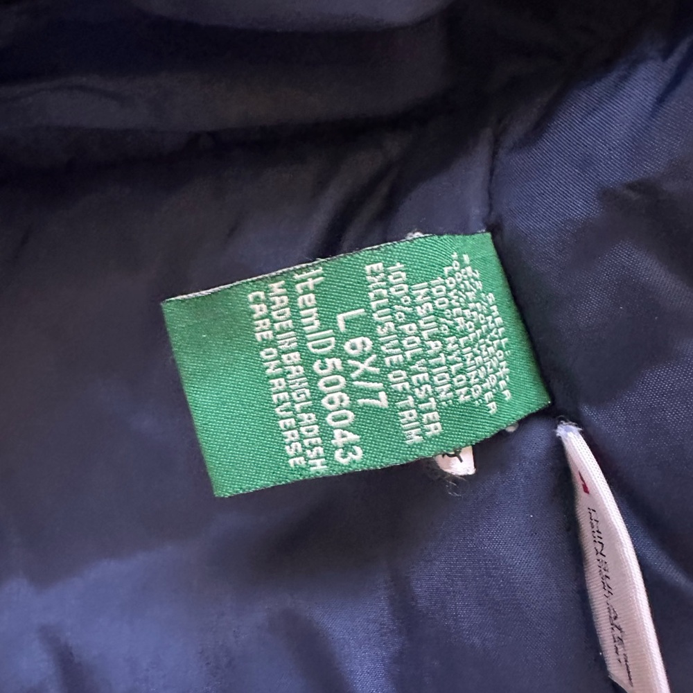 LL Bean kids insulated winter jacket 6x/7 - Picture 4 of 5